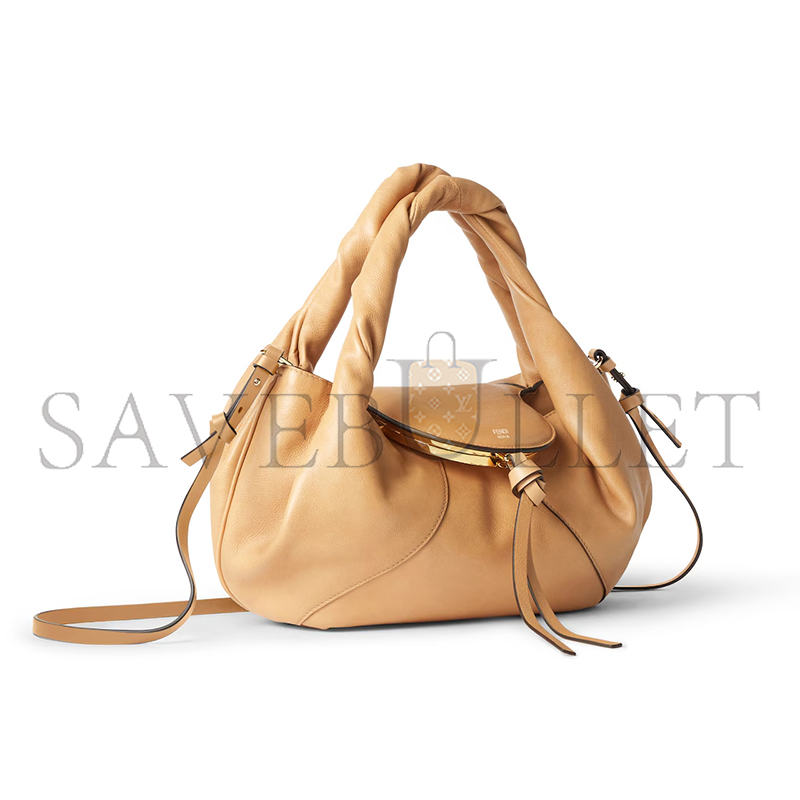 F**di spy small beige leather bag 8br838ayctf1i73 (32*18*12cm)